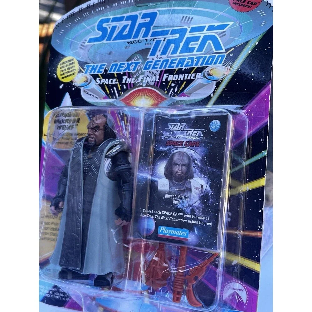 1993 Star Trek TNG Klingon Warrior Worf Playmates Figure 6024 Sealed MOC